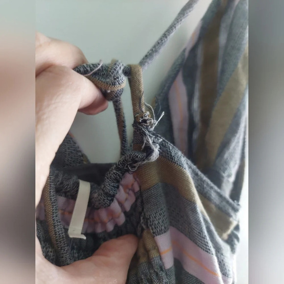 Free People Party Time Mini striped strappy summer dress New!! Flawed - Picture 9 of 9